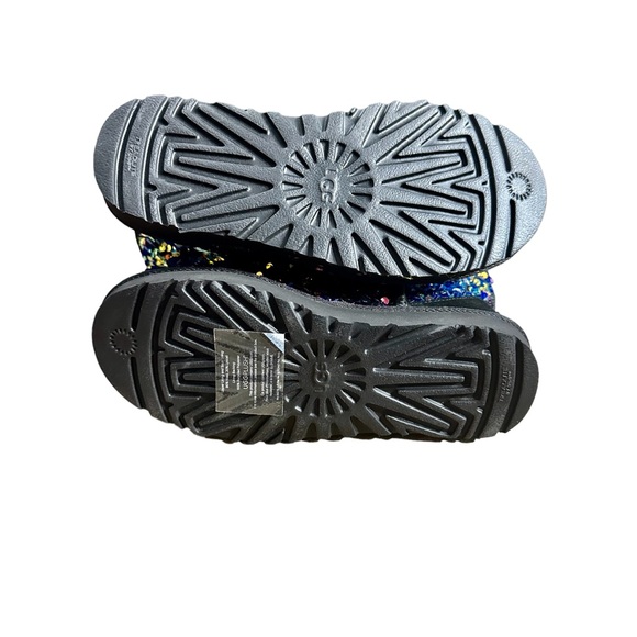 UGG Black Short Classic Stellar Sequin Boots 37 US 6 - Picture 7 of 12